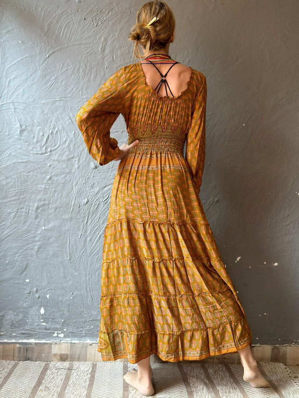 Sukienka boho długa maxi