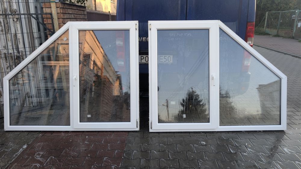 KR HAUS okno 180x145 cena za kpl skośne używane okna drzwi POZNAŃ