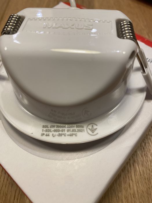 Комплект точкових світильників Maxus 3W тепле світло 4шт.