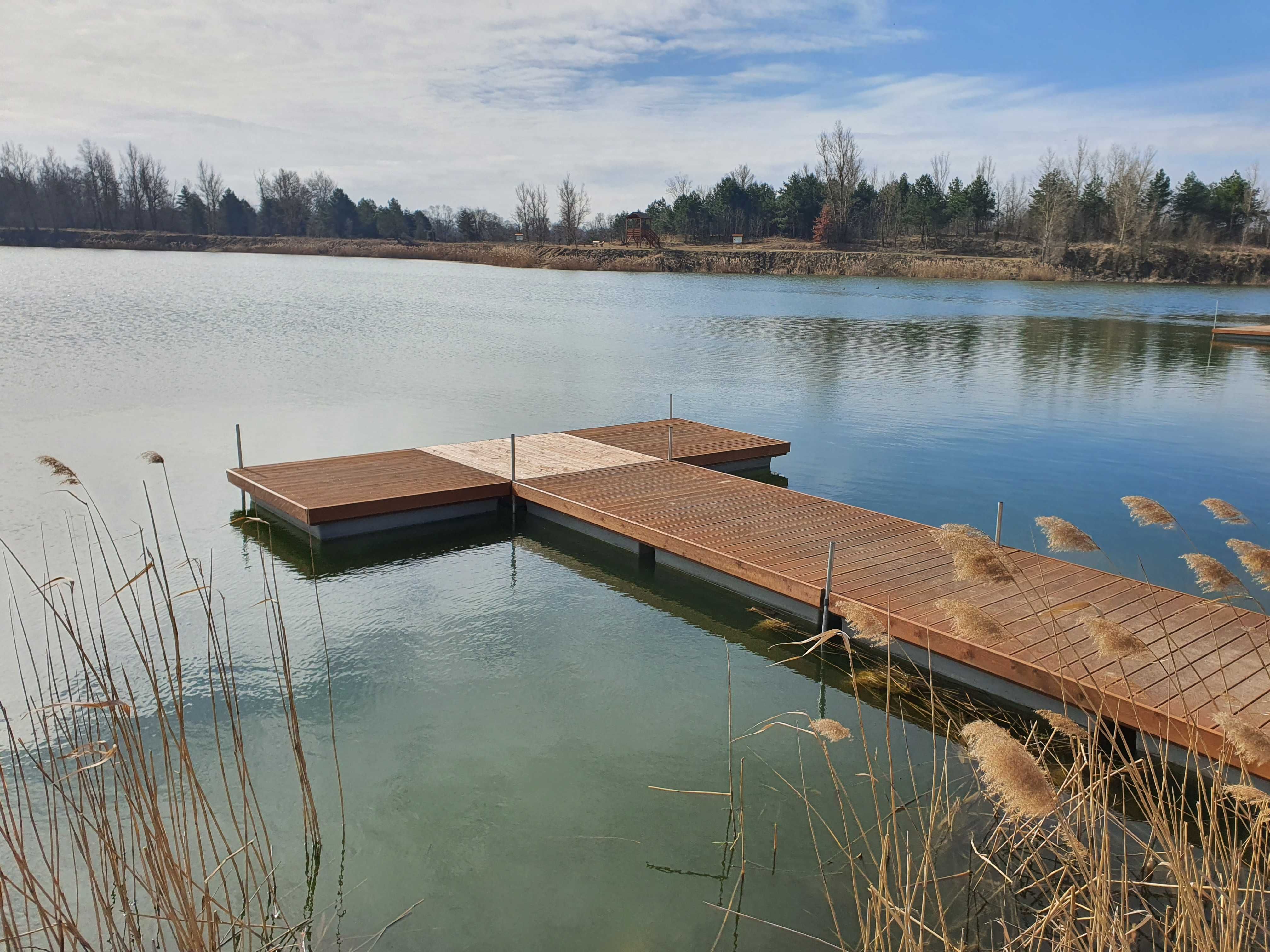 Pomost Pływający Pomosty Platforma Wyspa Rower wodny Katamaran