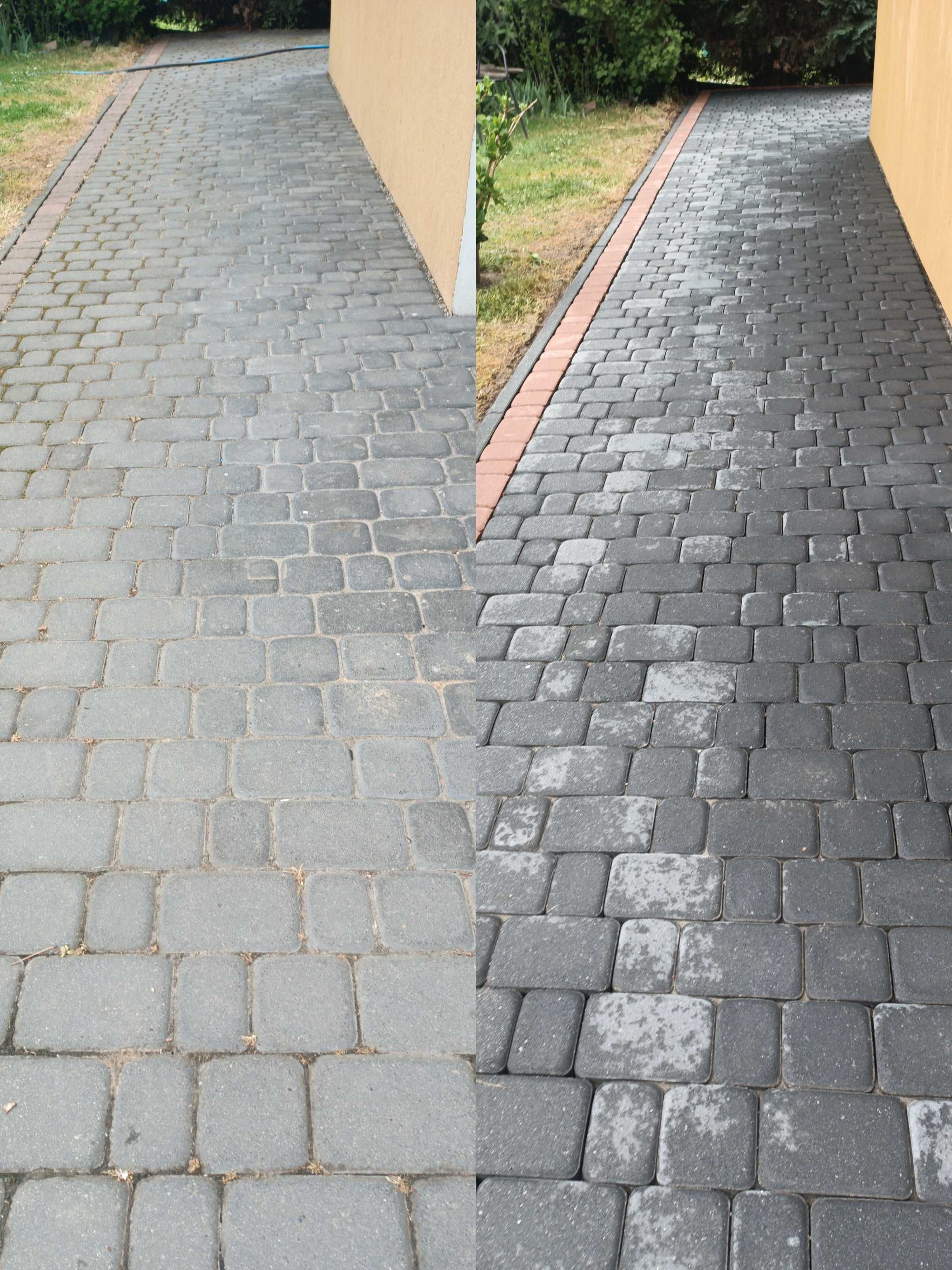 Mycie kostki brukowej,elewacji, dachów, tarasów, hal