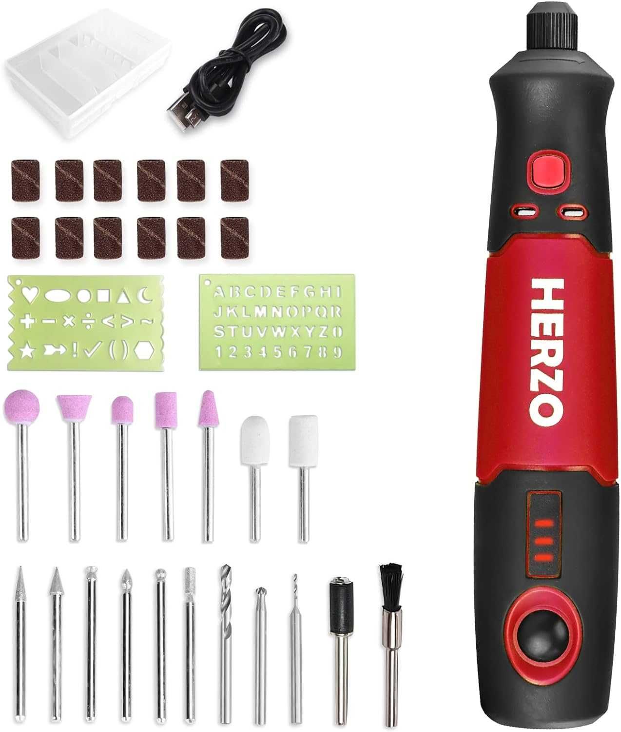 Mini narzędzie wielofunkcyjne HERZO  z 30 akcesoriami dremel