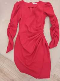 Sukienka czerwona elegancka Stilove