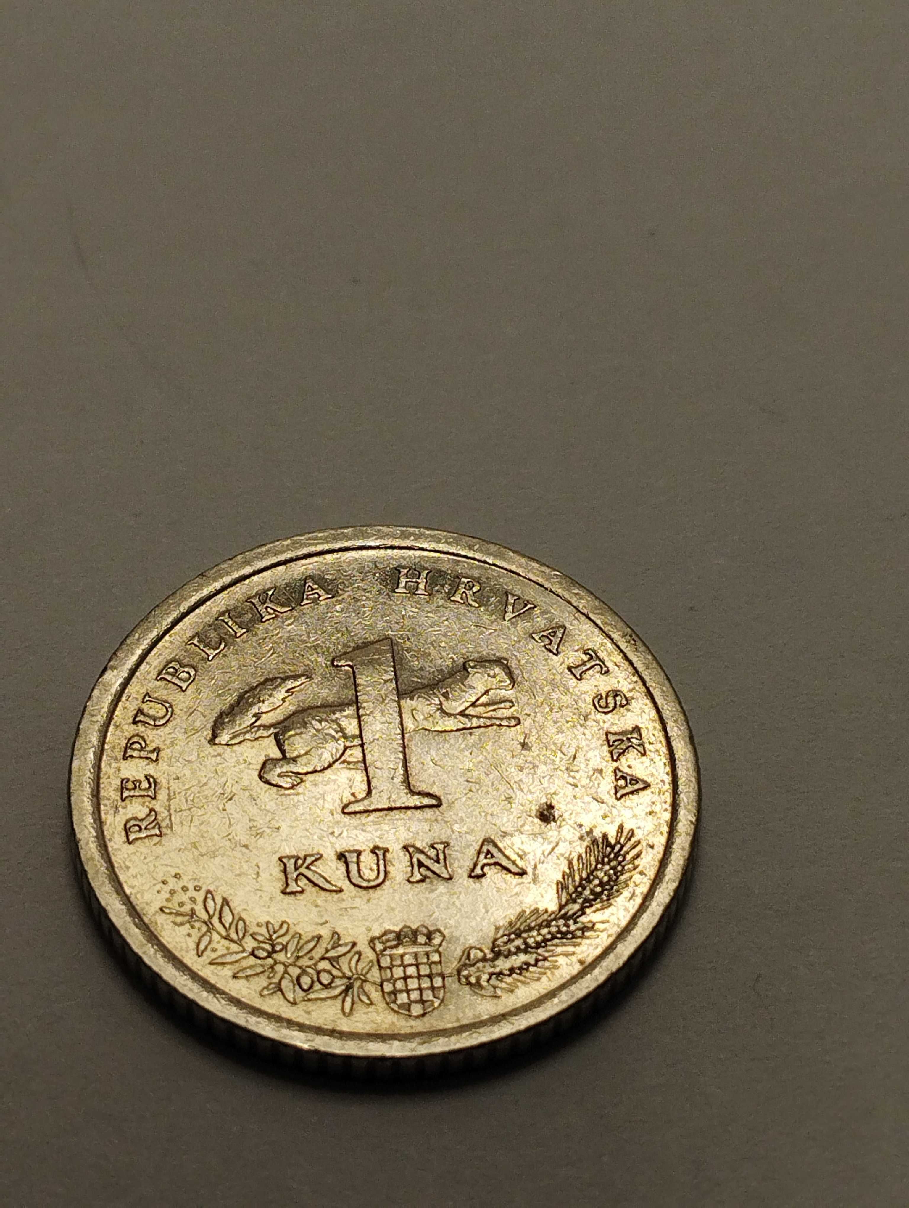 Sprzedam monetę Chorwacja 1 kuna 2001r. stan bdb.