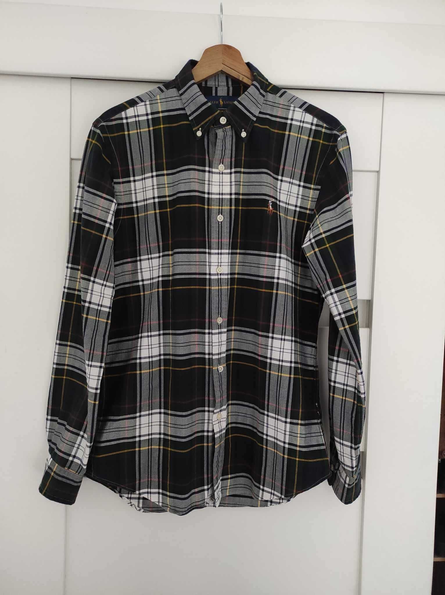Koszula męska w kratę Bawełna Ralph Lauren rozmiar 38 175/96A Slim Fit
