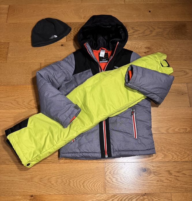 Chłopięcy zimowy narciarski snowboardowy kombinezon roz. 134/140