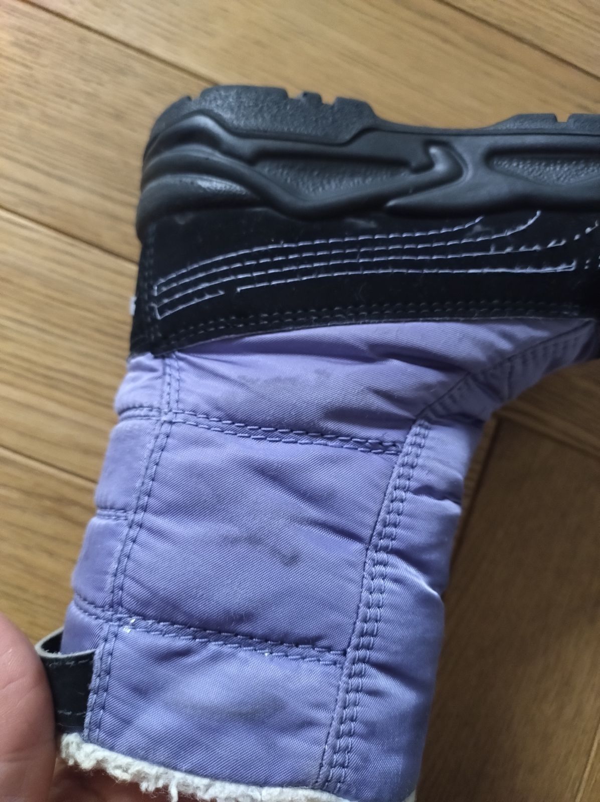 Buty na zime śniegowce Puma czarne fioletowe