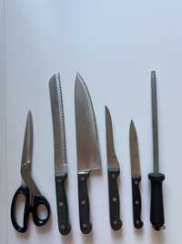 Zestaw noże, nożyczki + ostrzałka