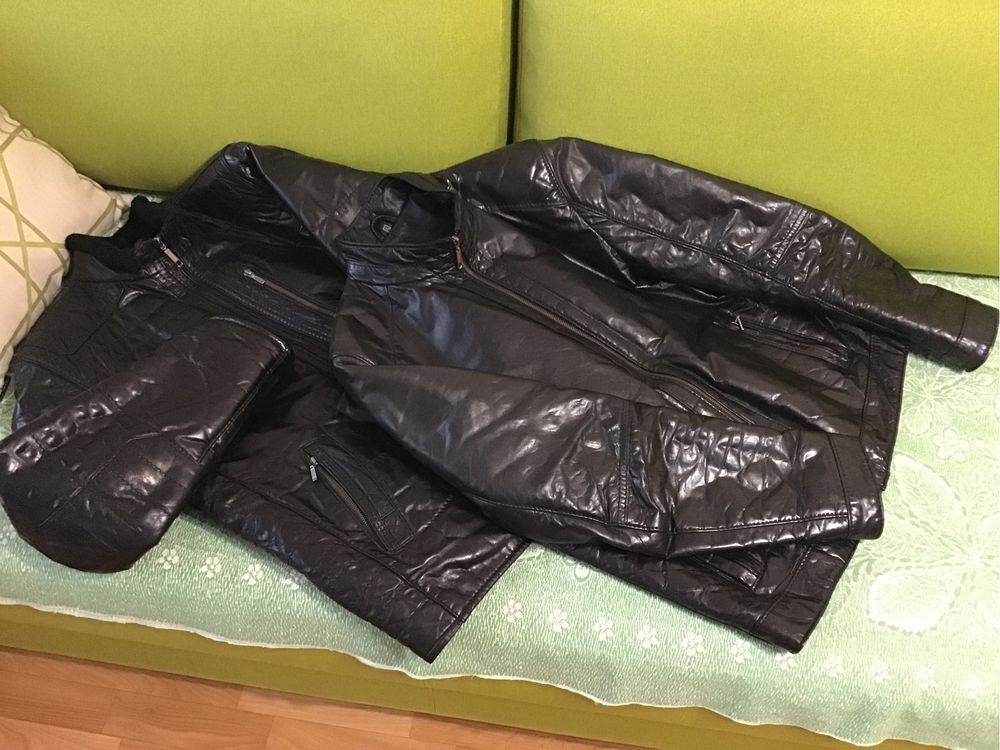 Продається чоловіча зимова шкіряна куртка (дубльонка) р 48-50
