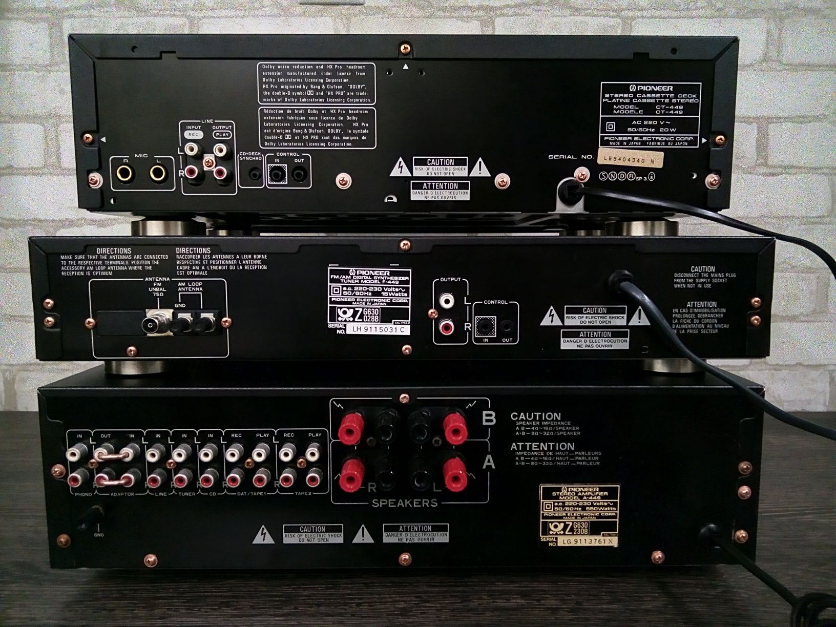 PIONEER A-449, F-449, CT-449
