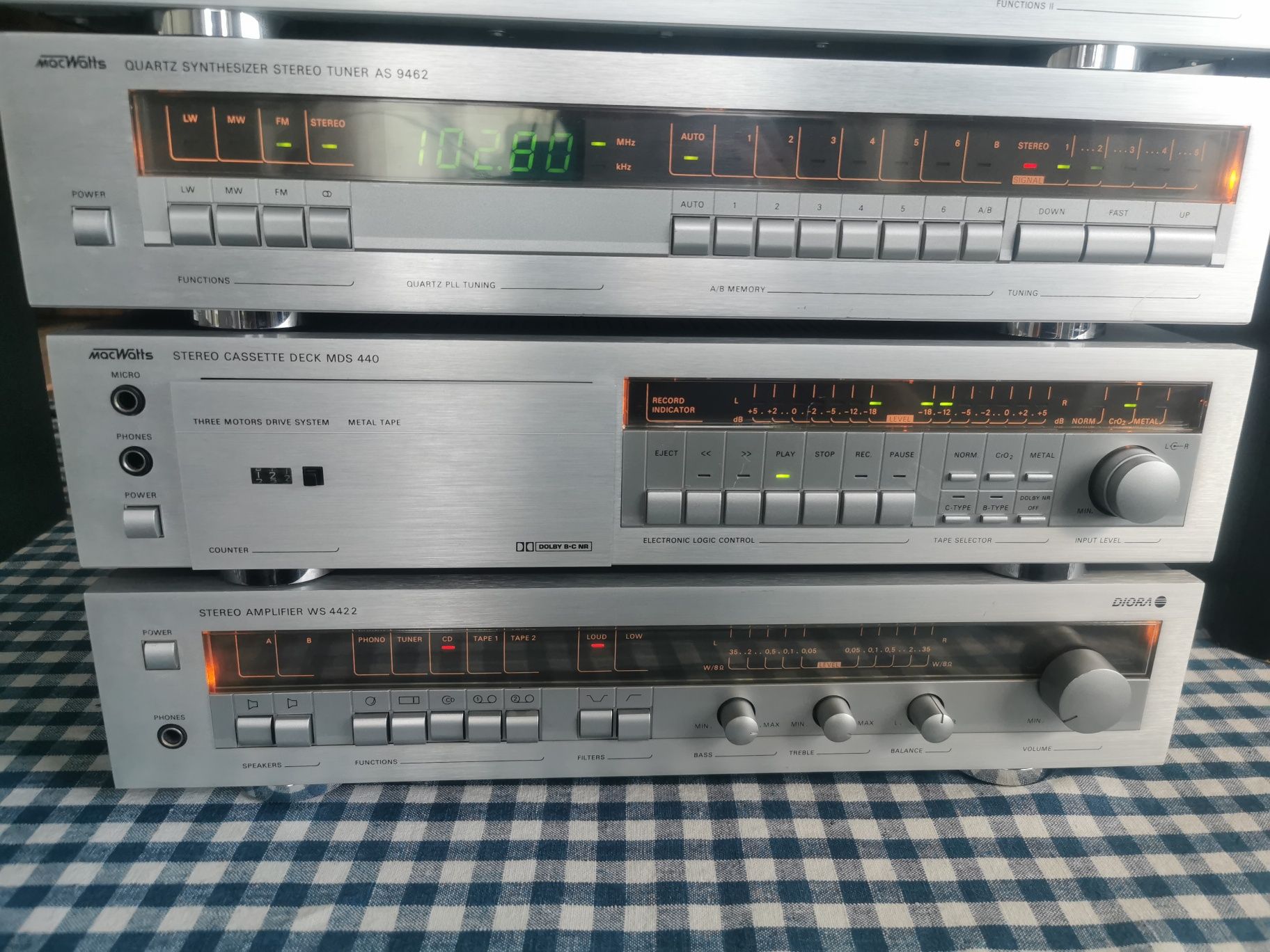 Wieża Stereo Unitra Diora MacWatts SSL 0422- 5 el. SUPER  STAN Radmor