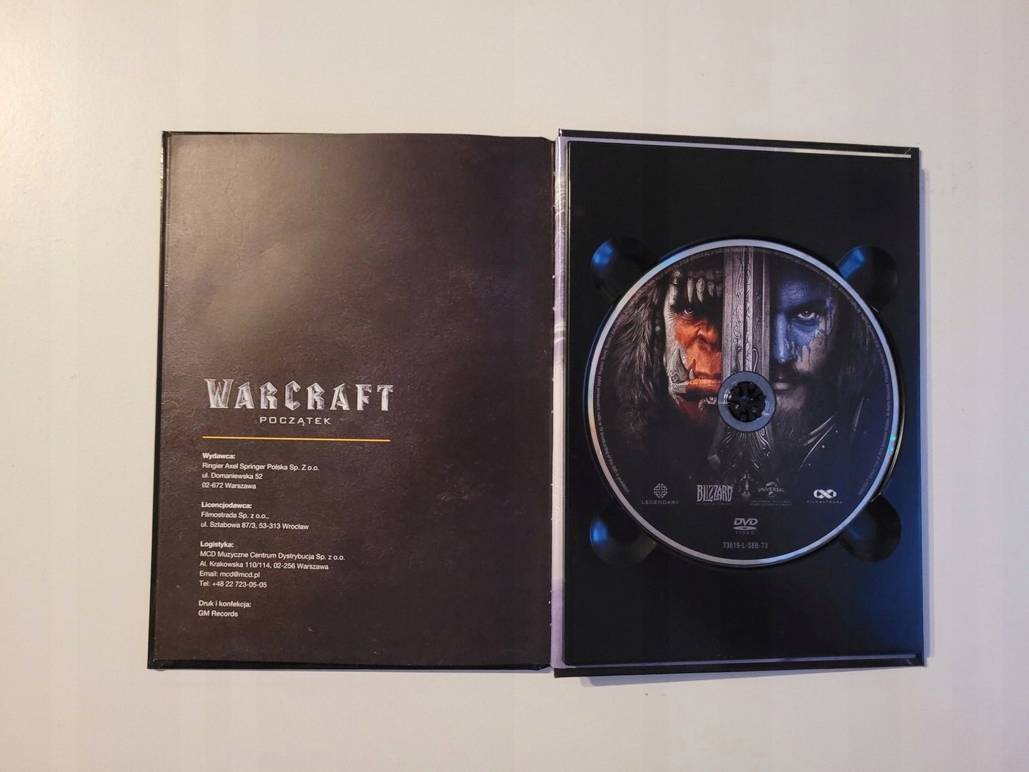 Warcraft Początek (Warcraft Poczatek) Płyta Dvd