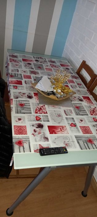 Messa de jantar em vidro