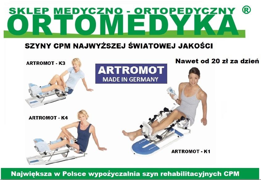 Wypożyczalnia szyn CPM - ARTROMOT Częstochowa - Ortomedyka.pl