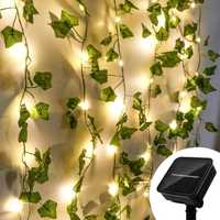 100 luzes solares em hera artificial decorativa - NOVO - ENVIO GRÁTIS