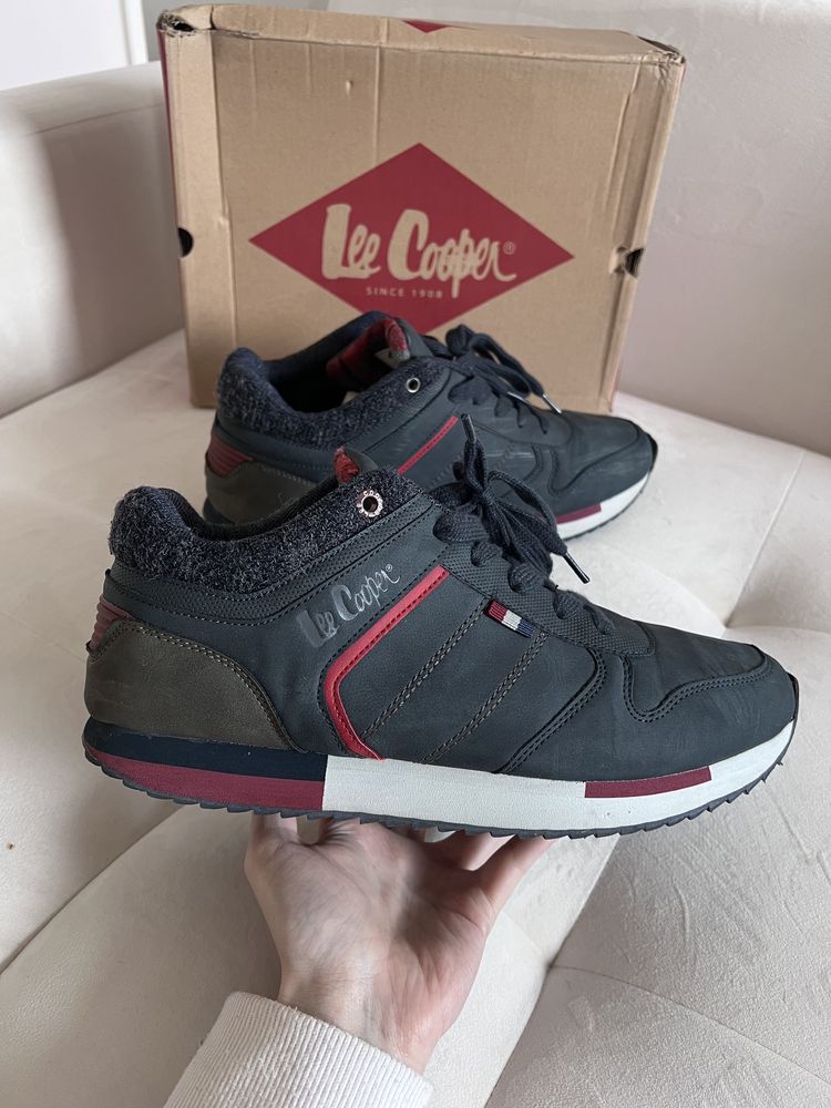 44 lee cooper adidasy meskie granatowe skora