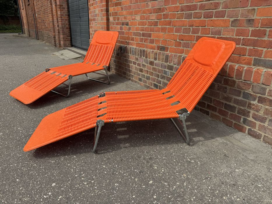 Komplet leżaków Spaghetti marki KURZ, Niemcy lata70. Vintege,design