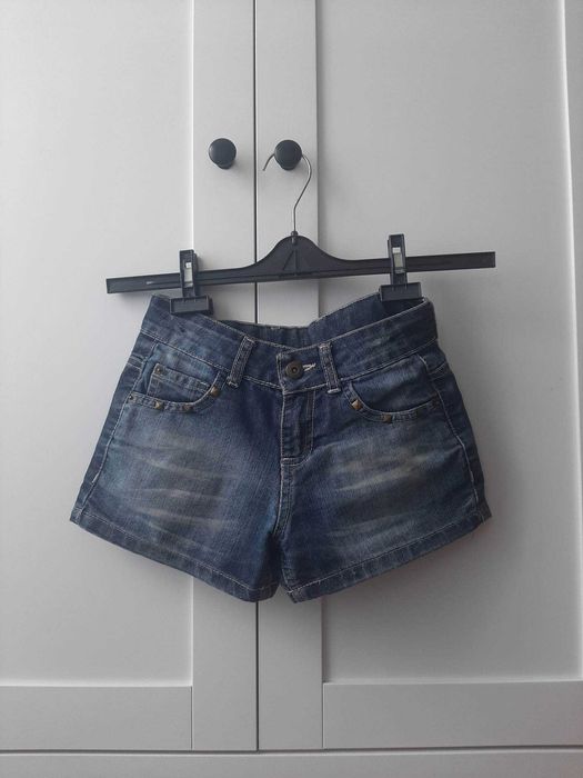 Dżinsowe krótkie spodenki dla dziewczynki, rozmiar 8-9 lat