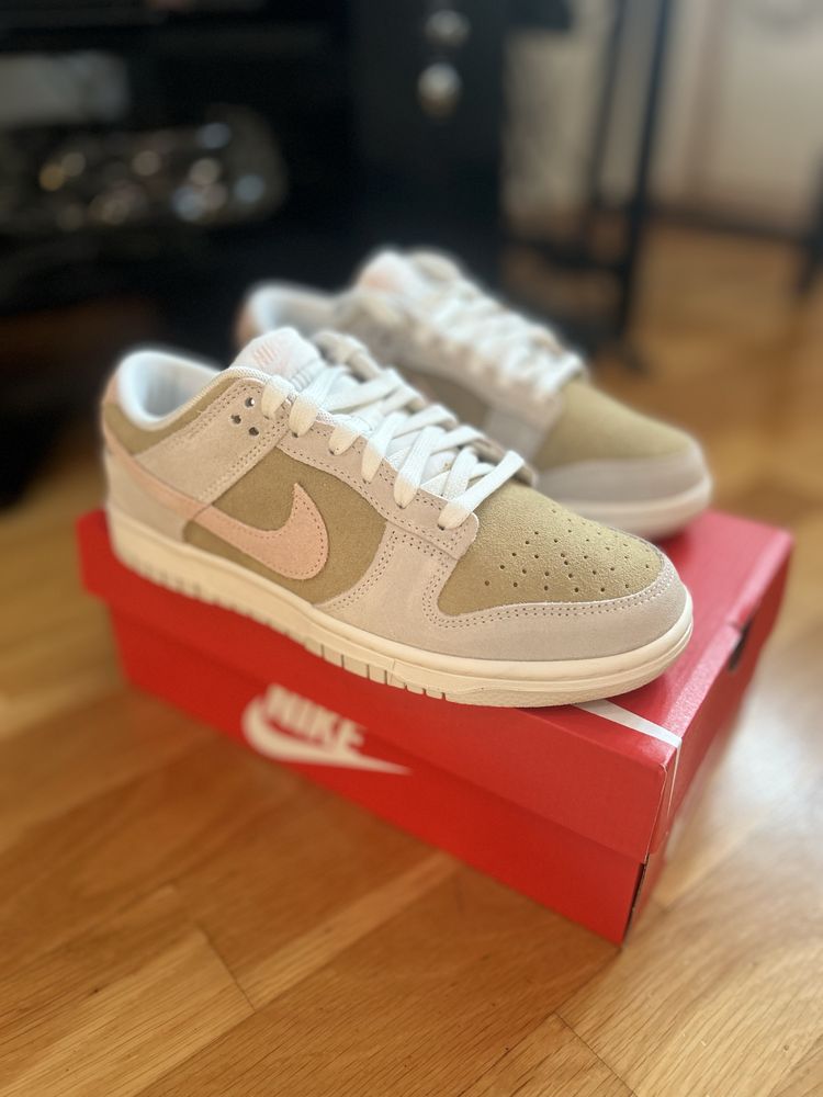 Nowe nike dunk low 38.5 vintage zamszowe retro beżowe