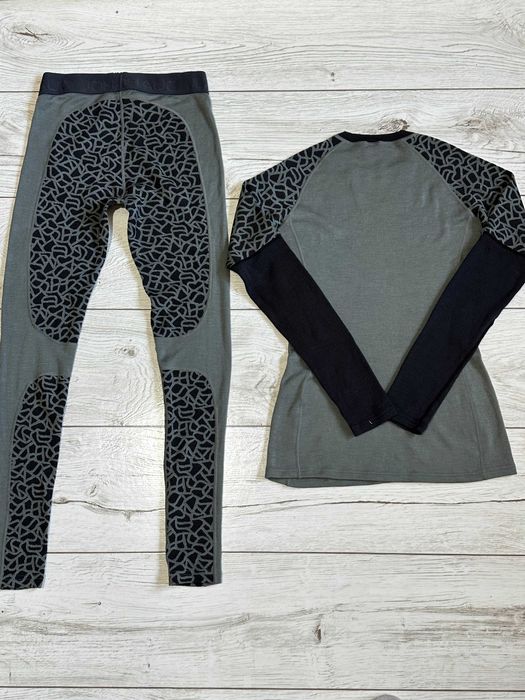 Johaug Win Wool 100% Wełna Merino Bluza Legginsy komplet góry narty M