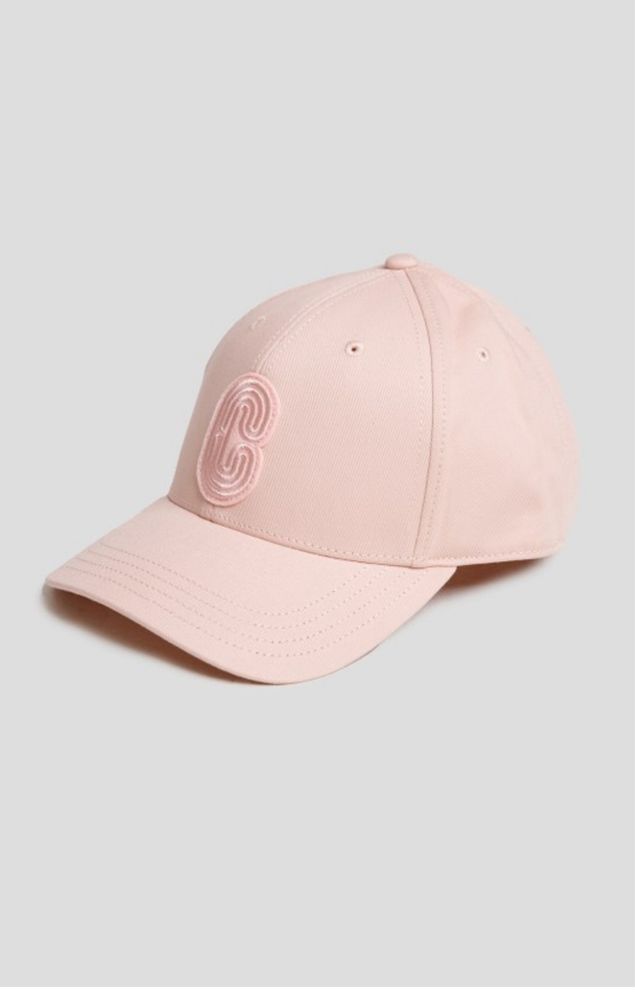 COACH Рожева бавовняна шапка з логотипом