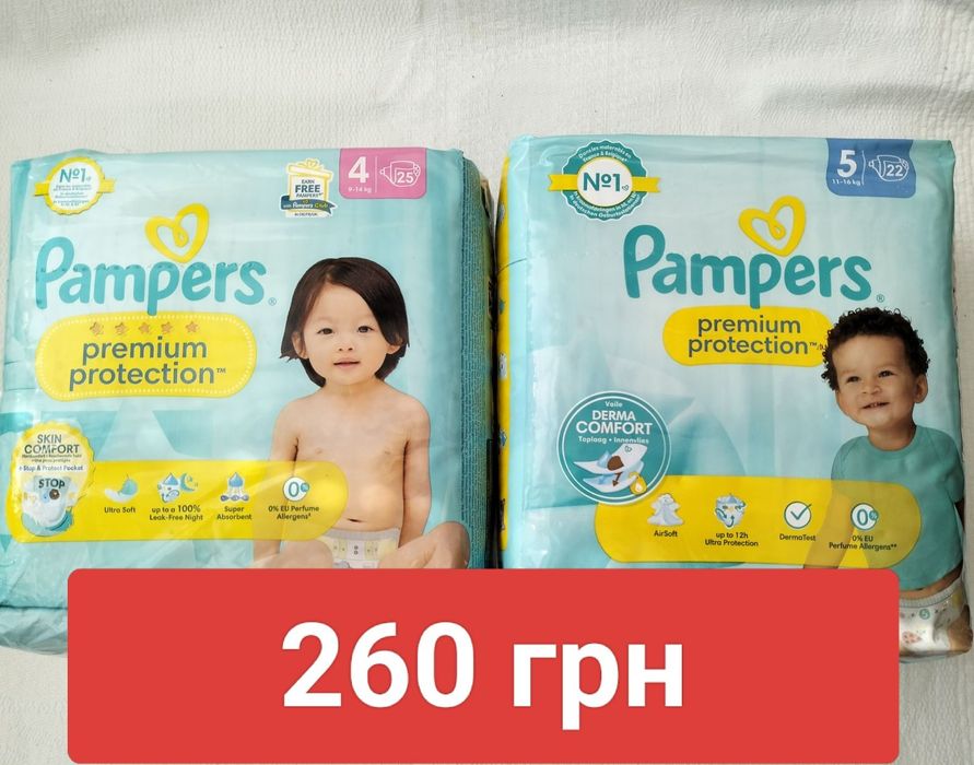 Pampers Premium 4, 5 трусики памперси серветки Harmonie