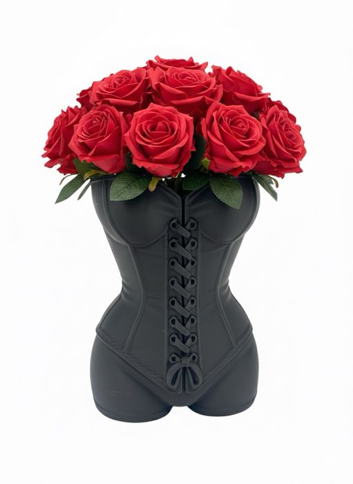 Wazonik Przybornik Organizer Doniczka 12 cm czarny matowy Gorset