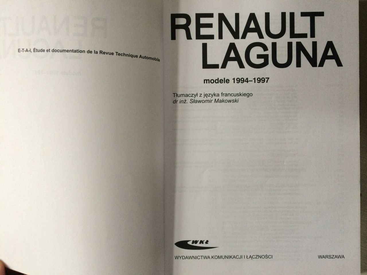 Książka Renault Laguna modele 1994 - 1997