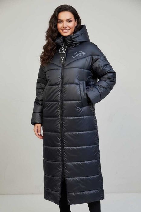 Женское удлиненное зимнее пальто, большие размеры опт розница. р.M-XXL