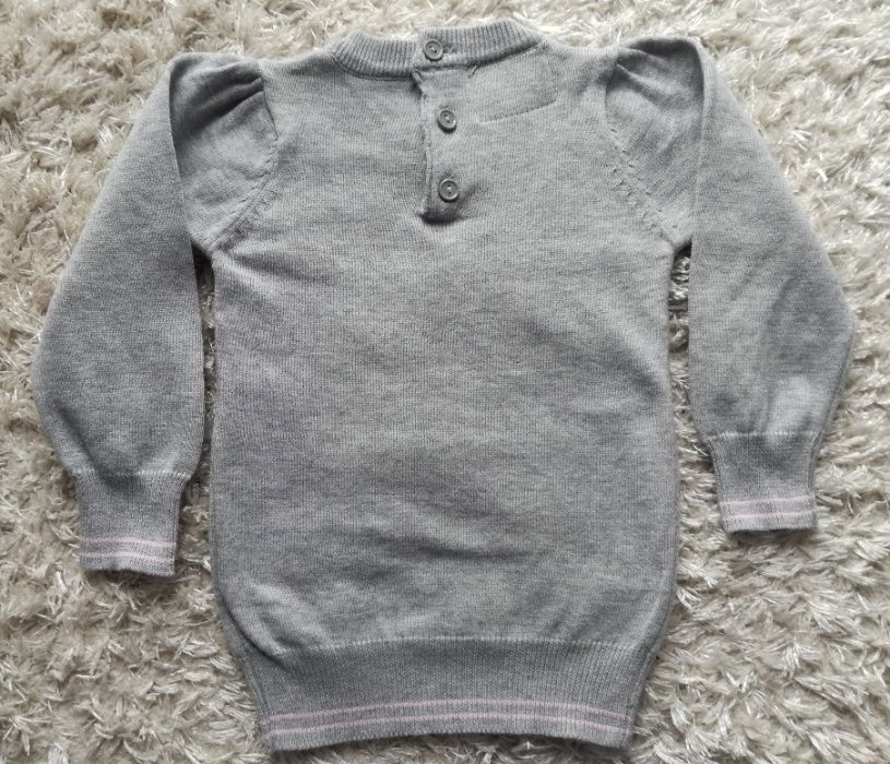 Śliczny bawełniany sweterek z króliczkiem, rozmiar 86, 12-18 miesięcy