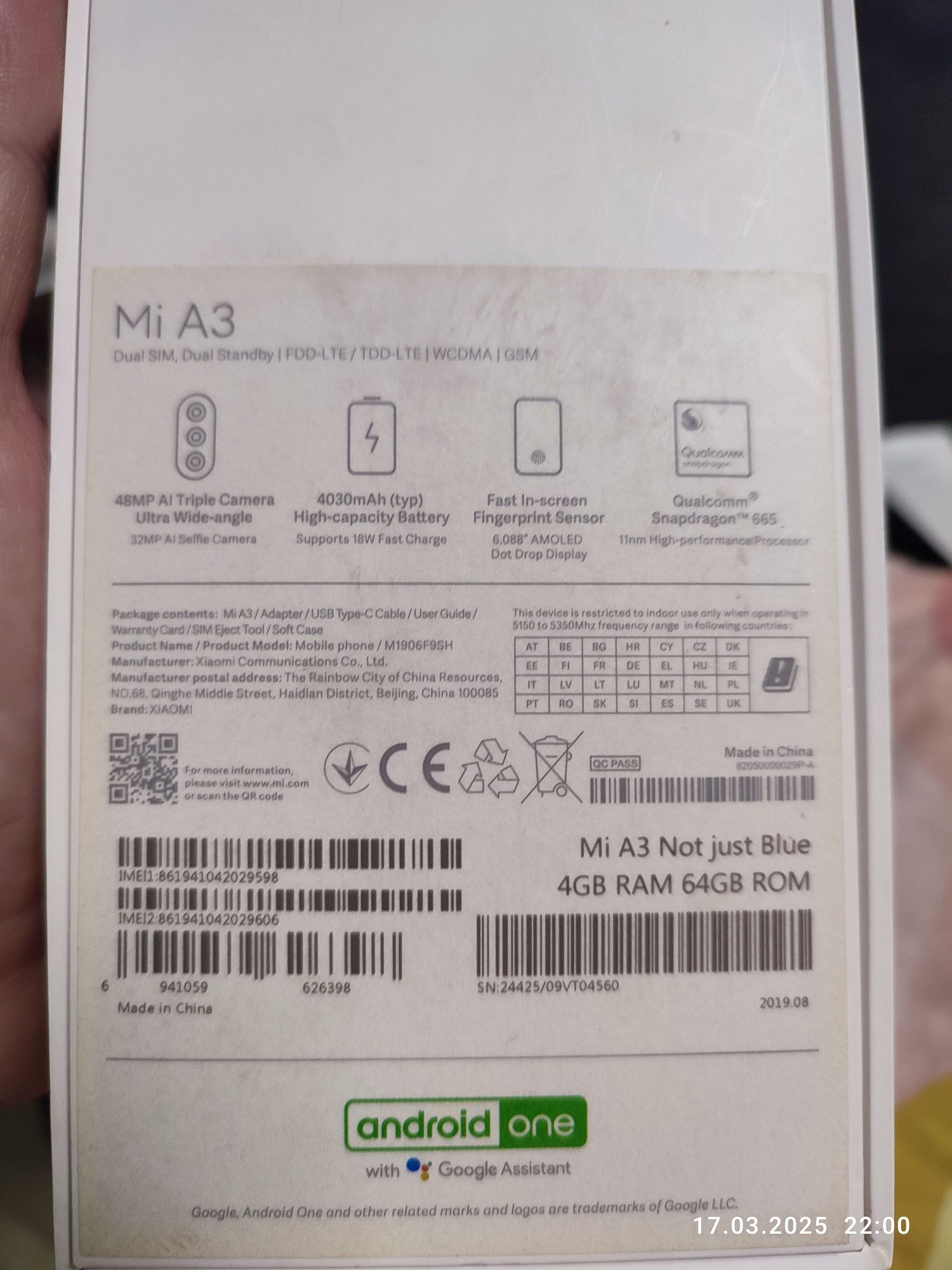 Xiaomi mi a3 4/64