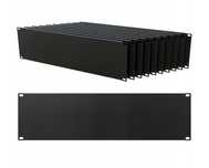 Zestaw 10x Panel Maskujący Maskownica RACK 19" 3U Czarna Stalflex