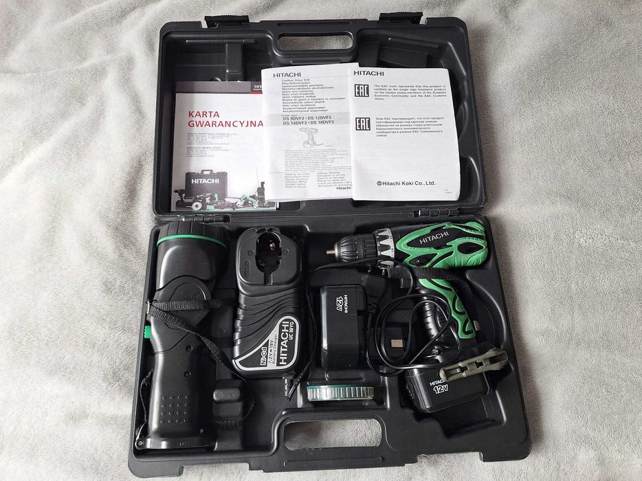 Wiertarko-wkrętarka Wkrętarka Hitachi DS12DVF3 12V