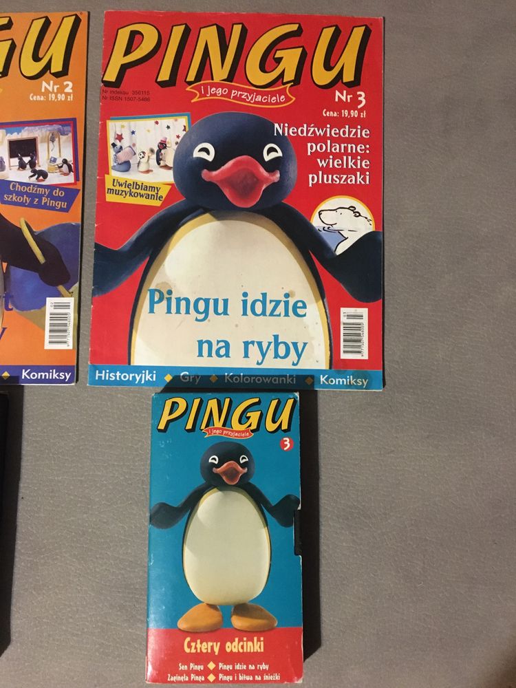 VHS PINGU PL 3szt zestaw kolekcjoner