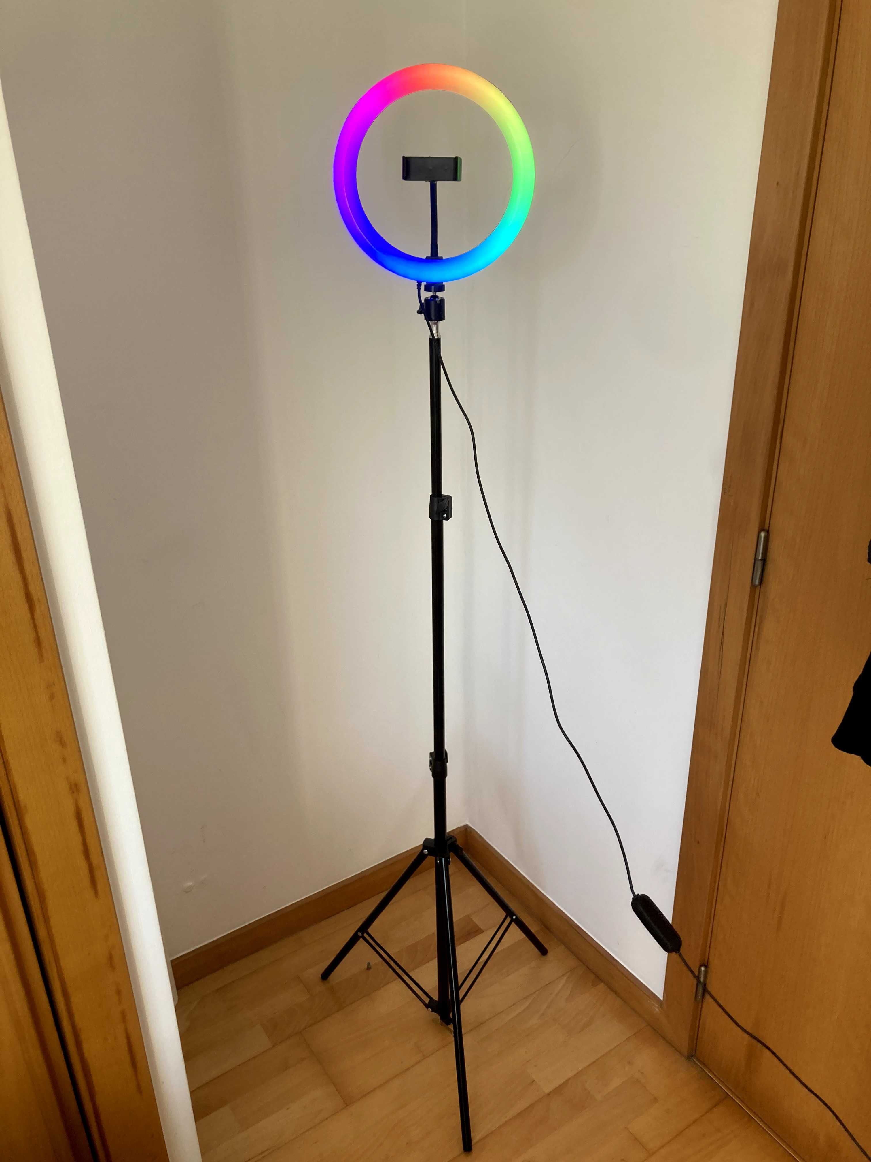 Ring Light 26 cm com suporte 210cm - Novo na Caixa