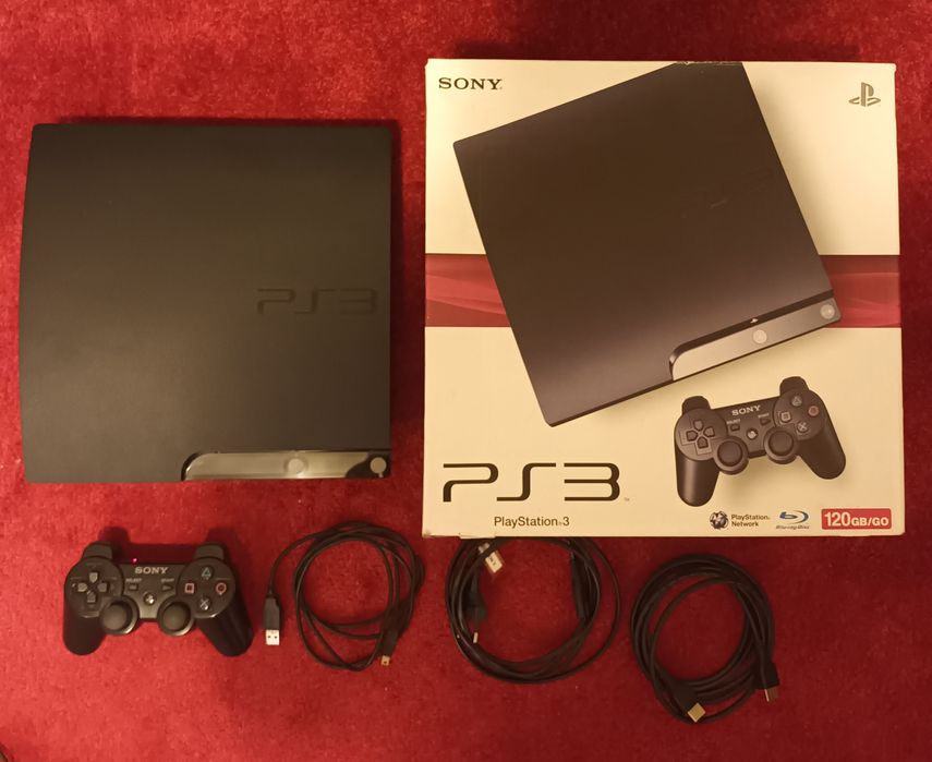 Ps3 desbloqueada com retroarch e jogos slim 120G completa na caixa