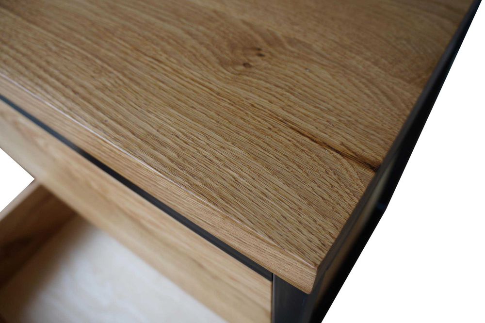 Szafka pod umywalkę wisząca lity dąb 60 cm