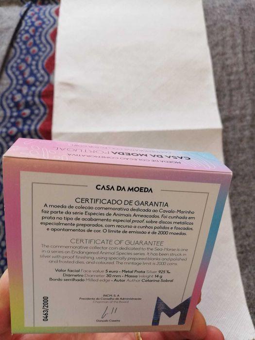 Moeda Prata Proof 2021 de 5,00€ – Cavalo-Marinho