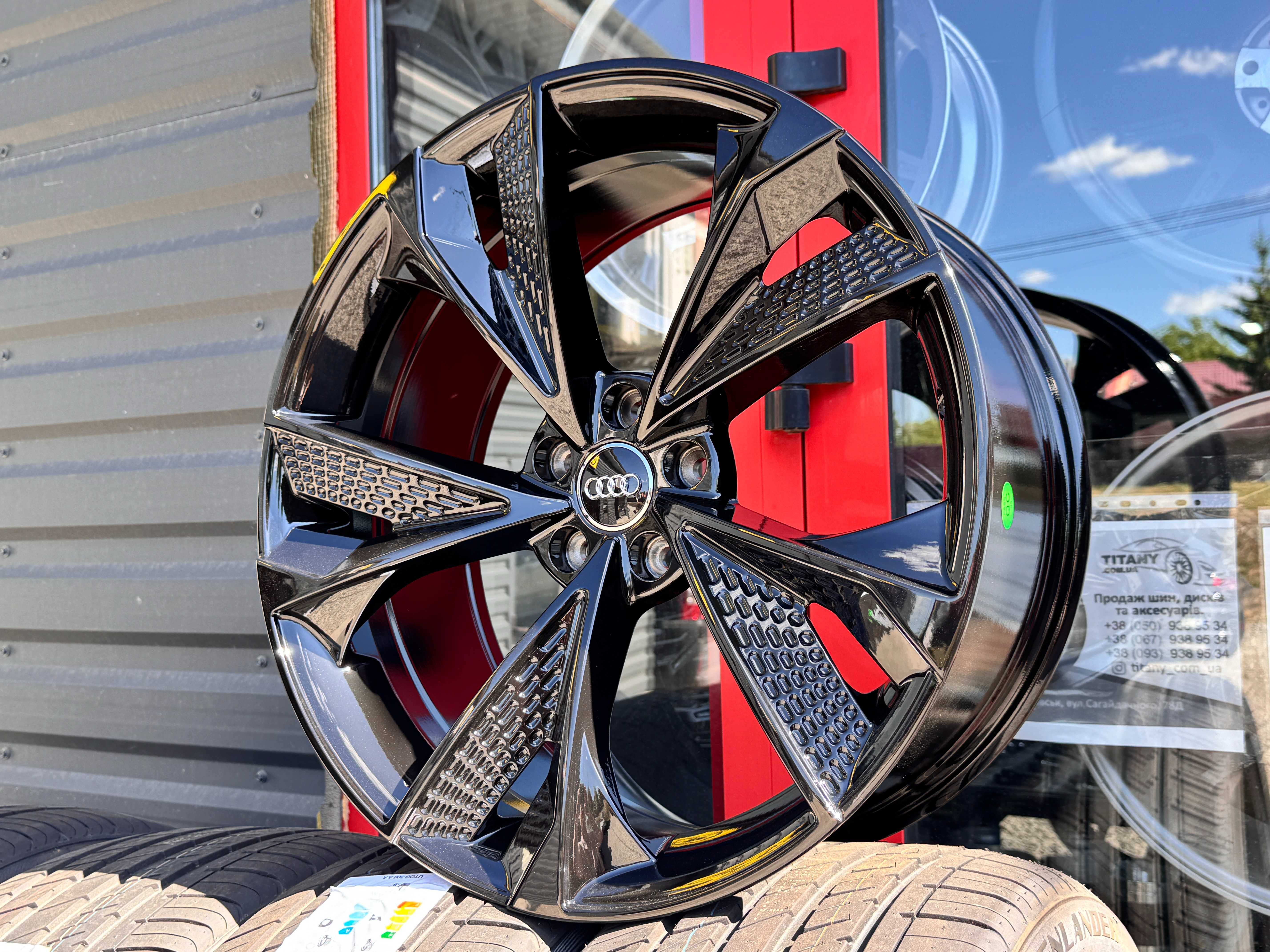 Full BLACK R20 5x112 AUdi Q7 Q5 A6 A7 A5 A8 RS Sline Чорні Титани рс