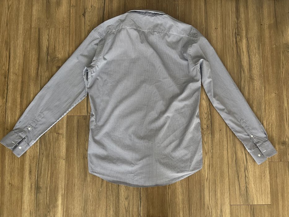 Koszula męska XL kratka granatowa biała C&A Angelo Ritrico krateczka