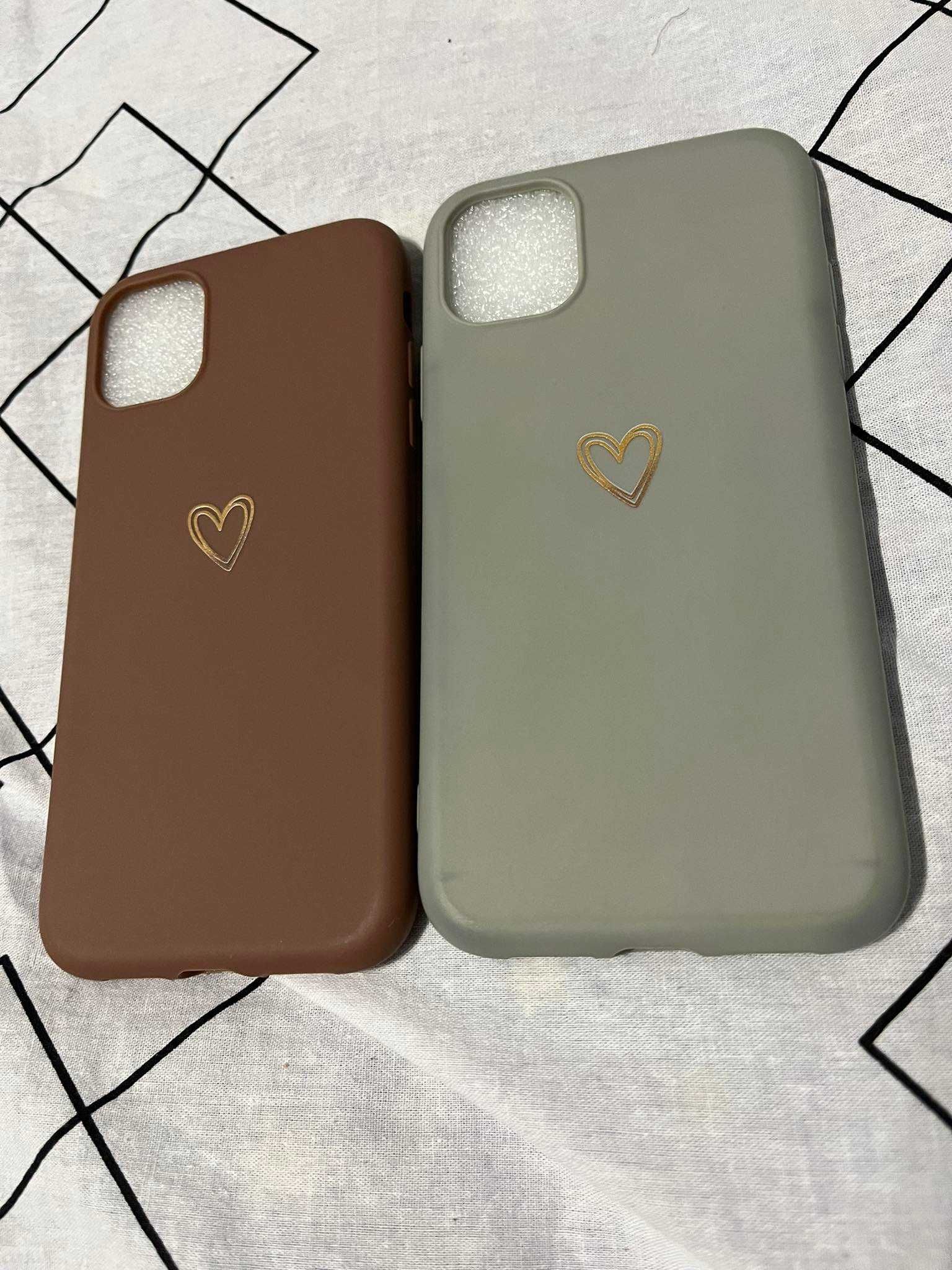 Etui do telefonu z nadrukiem serca 2 szt.