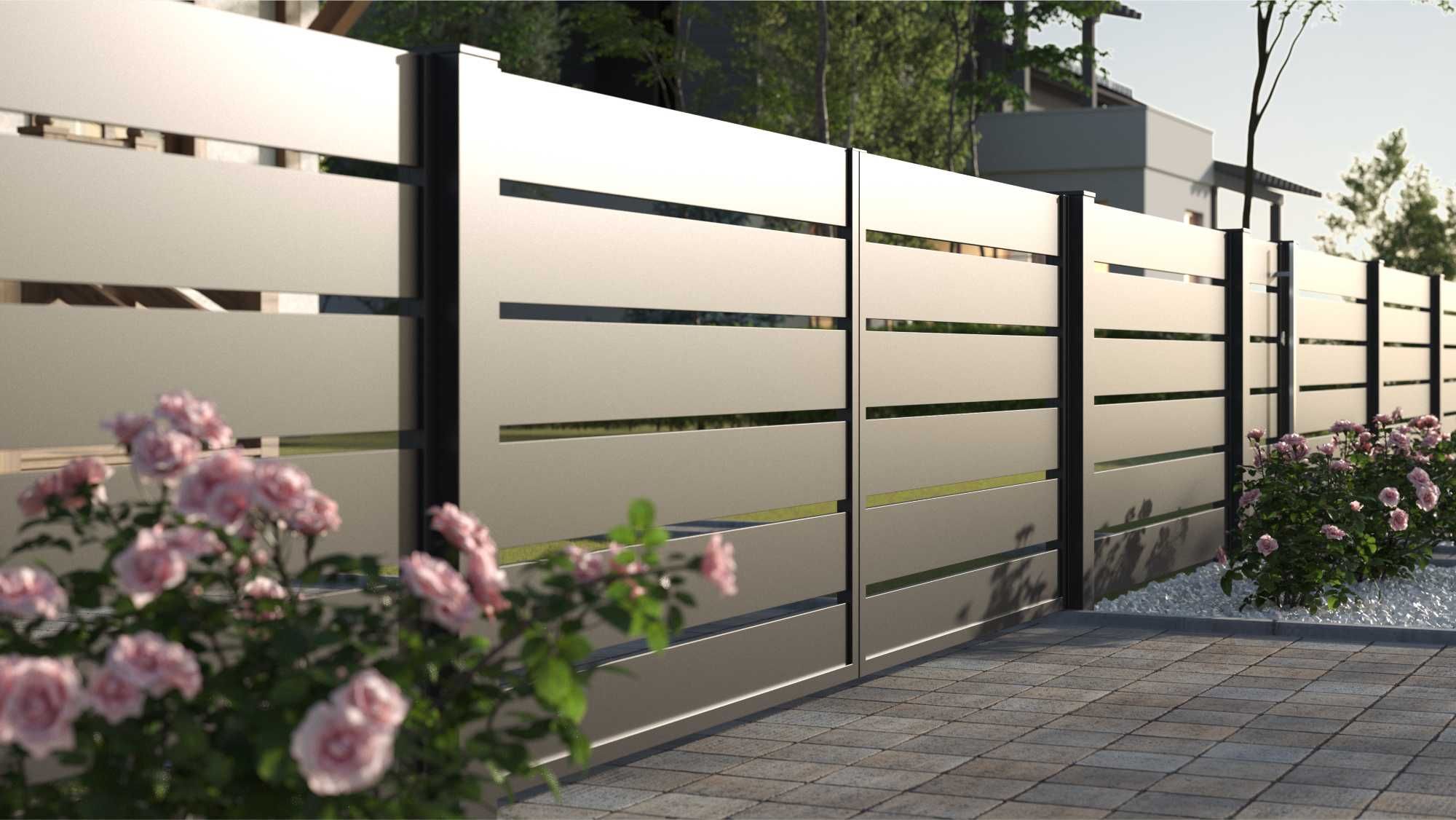 Przęsło aluminiowe ogrodzenie panel palisada LINEA producent 2x1,8m