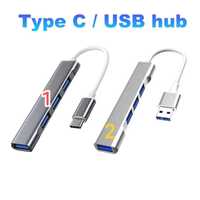 Usb type C hub (мульті хаб юсб на 4 гнізда)