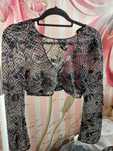 TOP crop de renda zara M