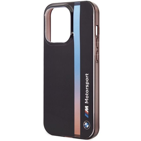 Etui BMW Tricolor Stripe do iPhone 14 Pro 6,1" - Czarny