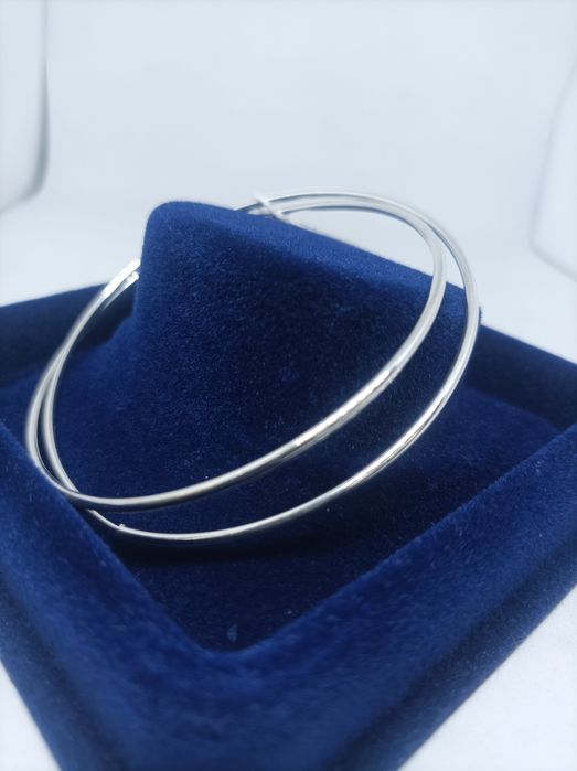 Srebrne kolczyki koła srebro 925 średnica 6,5 cm