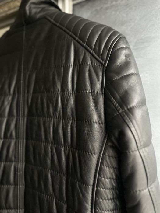 Тепла чоловіча куртка з натуральної шкіри, зимова,