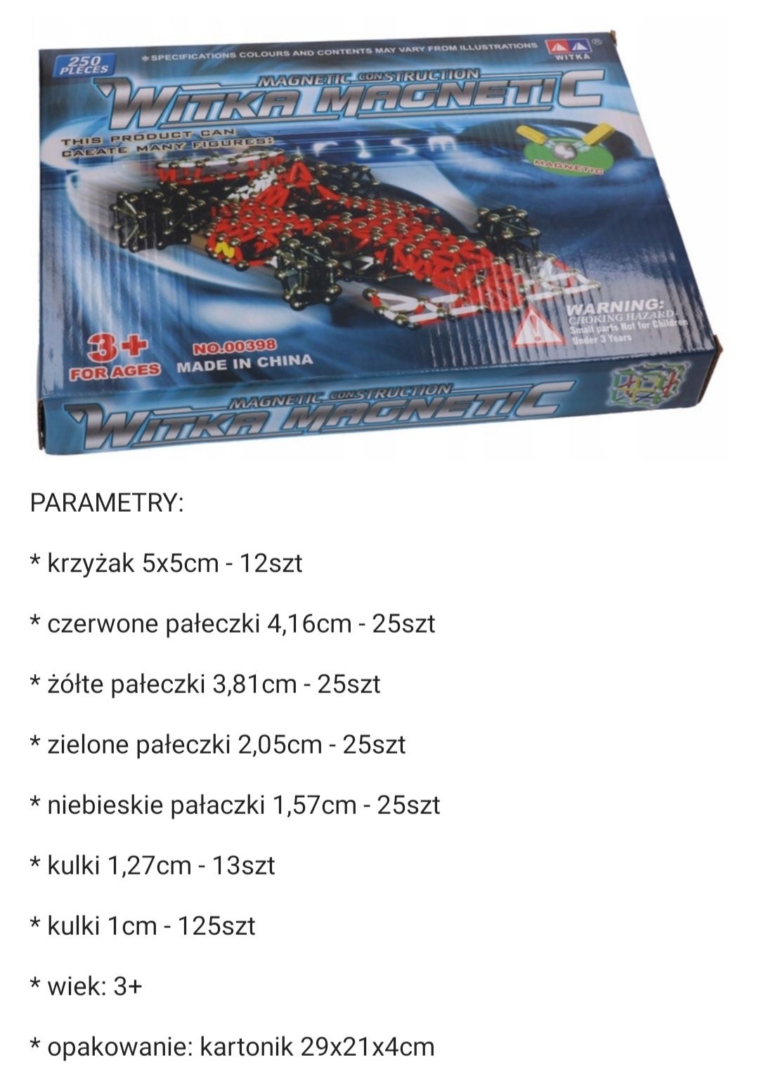 Klocki magnetyczne Witka Magnetic 3+