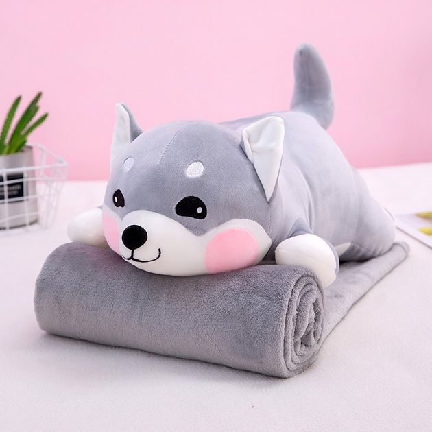 Плюшева іграшка подушка плед Собачка 3 в 1 Star Toys 50 см