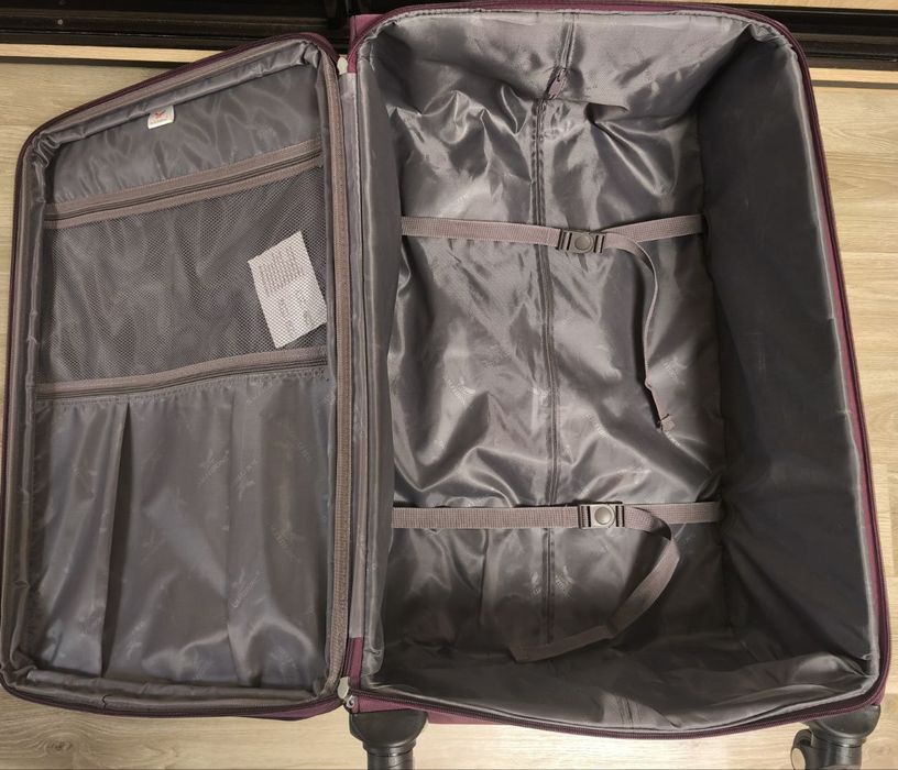 Чемодан гигант для путешествий, чемодан на колесах з тканини фірмовий